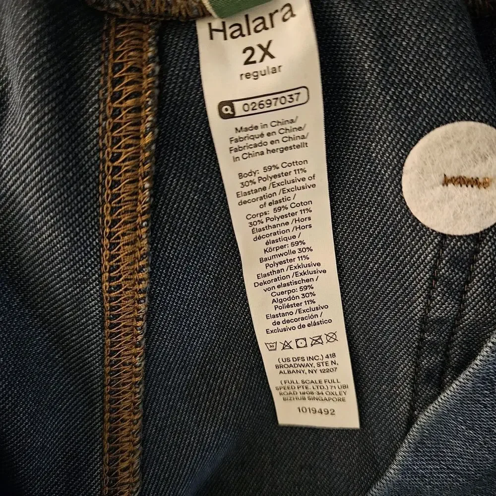 Halara Flex High Waisted Crossover Pockets Casual Jeans 2XL - Picture 6 of 6